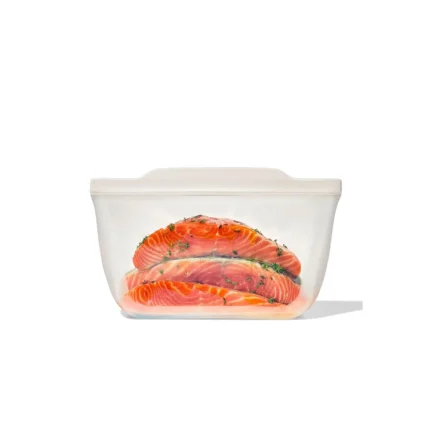 Silicone Reusable Bag - Stand-Up Half Gallon (64 oz) - Oat